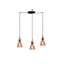pendant luminaire RETRO 3 flames E14 IP20, copper, mat 