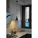 Faro pendant luminaire RETRO E14 IP20, copper, black matt 