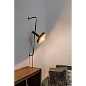 Faro wall luminaire WHIZZ E27 IP20, gold, black matt 