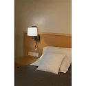 Faro wall luminaire FRAME E27 IP20, white, antique gold 