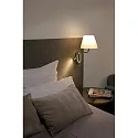 Faro wall luminaire ETERNA E27 IP20, beige, chrome 