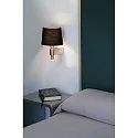 wall luminaire ROOM E27 IP20, nickel satined, black 