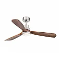 Ceiling fan LANTAU L with remote control IP20, nickel matt, walnut