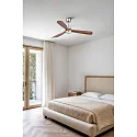 Ceiling fan LANTAU L with remote control IP20, nickel matt, walnut