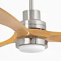 Faro Ceiling fan LANTAU L with remote control IP20, nickel matt, pine