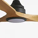 Ceiling fan ALO CCT with remote control IP20, black matt, pine