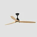 Ceiling fan ALO CCT with remote control IP20, black matt, pine