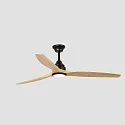 Ceiling fan ALO CCT with remote control IP20, black matt, pine