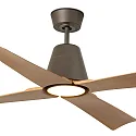 Faro Ceiling fan TYPHOON M with remote control IP44, brown, maple