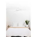 Ceiling fan BARTH with remote control IP20, white matt
