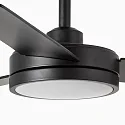 Faro Ceiling fan BARTH with remote control IP20, black matt