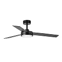 Faro Ceiling fan BARTH with remote control IP20, black matt