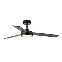 Faro Ceiling fan BARTH with remote control IP20, black matt
