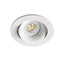 ceiling recessed luminaire ARGON round, swivelling GU10 IP20, white matt 