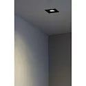 Faro ceiling recessed luminaire ARGON square, swivelling GU10 IP20, black matt 