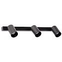 wall and ceiling luminaire STAN 3 flames GU10 IP20, black matt 