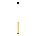 pendant luminaire STAN GU10 IP20, gold, satined 