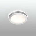 Faro bath luminaire LOGOS 2 flames E27 IP44, grey, nickel satined 
