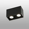 ceiling luminaire TECTO 2 flames GU10 IP20, black matt 