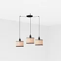 pendant luminaire MAMBO 3 flames E27 IP20, black matt 