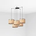 pendant luminaire MAMBO 5 flames E27 IP20, black matt 