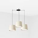 pendant luminaire CONGA 3 flames E27 IP20, black matt, white 