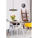 pendant luminaire PLAT E27 IP20, black matt 
