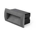 Faro wall recessed luminaire SEDNA RCT square, indirect, switchable IP65, dark grey 