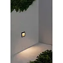Faro wall recessed luminaire SEDNA SQ140 square, indirect, switchable IP65, dark grey 