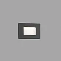 wall recessed luminaire SPARK square, impact resistant, indirect IP65, dark grey 