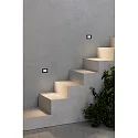 wall recessed luminaire SPARK square, impact resistant, indirect IP65, dark grey 
