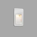 Faro wall recessed luminaire NASE down, square, switchable IP44, white matt 