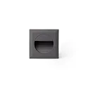 wall recessed luminaire MINI CARTER down, square, switchable IP44, dark grey 