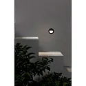 Faro wall recessed luminaire MINI RACING down, round, switchable IP44, dark grey 