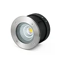 floor recessed luminaire SURIA 180 round, rigid, passable IP67, stainless steel, satined 
