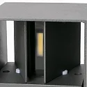 outdoor wall luminaire OLAN 2 flames LED IP65, dark grey 