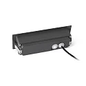 Faro wall recessed luminaire NAT down, square, switchable IP65, dark grey 