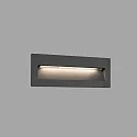 Faro wall recessed luminaire NAT down, square, switchable IP65, dark grey 