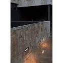 Faro wall recessed luminaire NAT down, square, switchable IP65, dark grey 