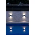 Faro outdoor wall luminaire LING 2 flames LED IP54, dark grey 