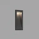 Faro wall recessed luminaire SOUN 105 down, square, indirect IP65, dark grey 
