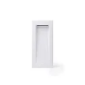 wall recessed luminaire SOUN 105 down, square, indirect IP65, white matt 