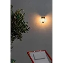 Faro wall luminaire BORDA E27 IP44, brass 
