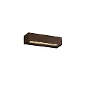 outdoor wall luminaire DORO 220 2 flames LED IP65, rust brown 