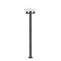 outdoor floor lamp BLUB'S 3 flames E27 IP44, dark grey 