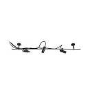 Faro outdoor wall luminaire CLAP 3 flames LED IP65, black 