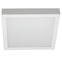 surface luminaire square, flat, suitable for VDU workstation IP54, powder coated, white dimmable