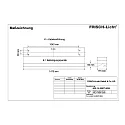 Frisch-Licht LED Grid luminaire, asymmetrical, 40W, 4000K, 5000lm, IP20, white