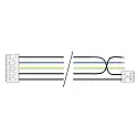 Through-wiring 5 x 1,5 mm² for Damp proof luminaire, series 9166, 1572mm
