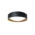wall and ceiling luminaire PREMIUM ARCHITEKTUR Ø 30,8cm round IP40, black, copper brown 
